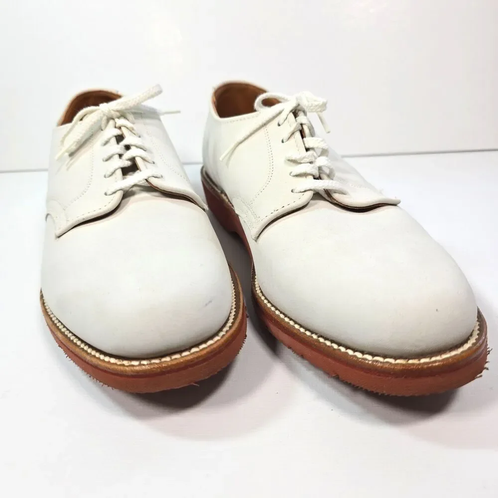 FootJoy Casual Walkers Men's 8.5 D White Nubuck Shoes Made USA Vibram Sole 78154